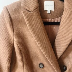 Favorite Daughter Simon Double Breasted Pea Coat Camel Brown